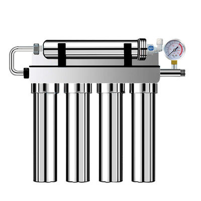 Aplicación controlada 304 de acero inoxidable de 5 etapas PP CTO RFC UF T33 Purificador de agua de acero inoxidable