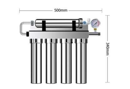 Aplicación controlada 304 de acero inoxidable de 5 etapas PP CTO RFC UF T33 Purificador de agua de acero inoxidable