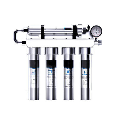 Aplicación controlada 304 de acero inoxidable de 5 etapas PP CTO RFC UF T33 Purificador de agua de acero inoxidable