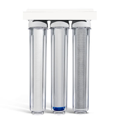 Poderoso sistema de filtro de agua de 3 etapas para toda la casa con carcasa de filtro de carbono activado