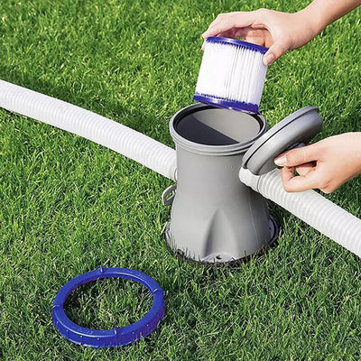 PP azul blanco 10 * 4.5 pulgadas de alto flujo por encima del suelo Sistema de filtro de cartuchos de piscina