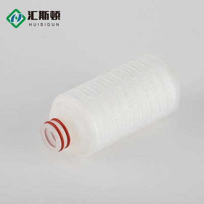 Cartucho de filtro de agua de 10 pulgadas de 0,1 micras de PTFE de membrana plissada para tratamiento biológico