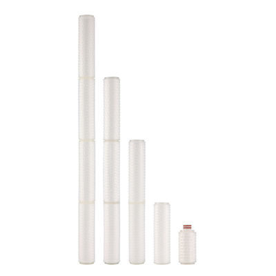0.22 Cartucho de filtro de membrana de PTFE hidrofóbico de micrones para líquidos de alta causticidad