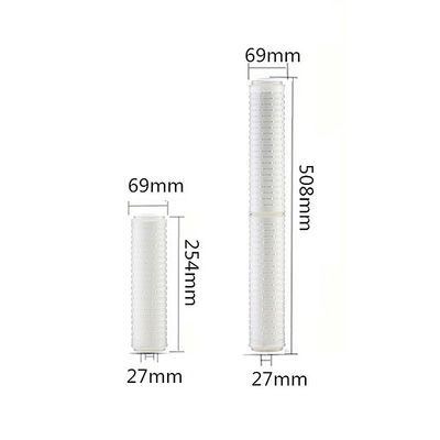 0.22 Cartucho de filtro de membrana de PTFE hidrofóbico de micrones para líquidos de alta causticidad