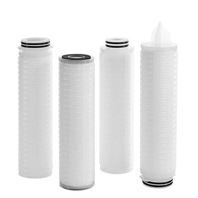 10 pulgadas Pp Pes Ptfe Filtro Plissado Reemplazo de filtro de agua Cartucho para filtración