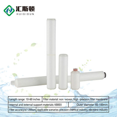 Cartucho de filtro de membrana plissada lavable de 1 kg de 40 pulgadas para prefiltración doméstica