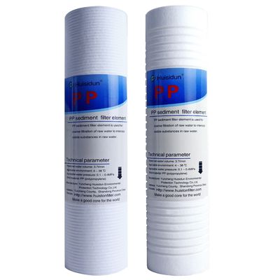 Cartucho de filtro soplado de 10 pulgadas Pp de algodón fundido 25 * 6,2 cm Tamaño para sistema de ósmosis inversa