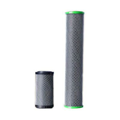 Cartucho de filtro de carbono activado inhibidor de escala verde de 20 pulgadas para purificadores de agua domésticos