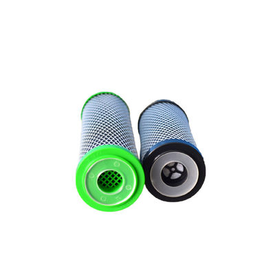 Cartucho de filtro de carbono activado inhibidor de escala verde de 20 pulgadas para purificadores de agua domésticos