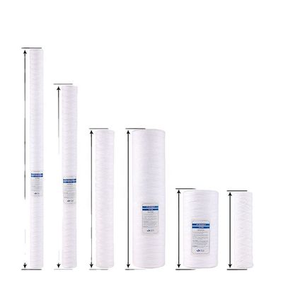 Cartuchos de filtro de heridas de 15W para filtración doméstica y tratamiento de agua