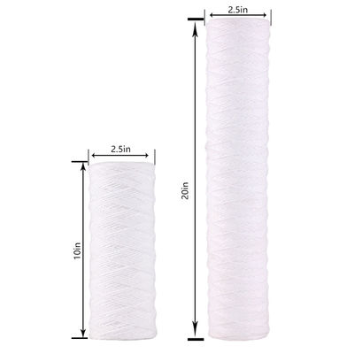 PP Sediment Jumbo 10 20 pulgadas Filtro de cuerdas para el filtro de la carcasa Componentes principales del motor
