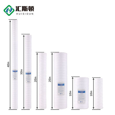 OEM 5 micrones 10 pulgadas de agua PP filtro de cartucho de herida de cuerda para el sistema de tratamiento de agua pura