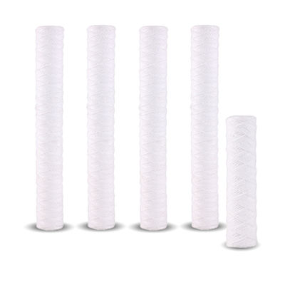 Elemento de filtro de hilo de polipropileno de 20 pulgadas con esqueleto para aplicaciones de trabajo pesado