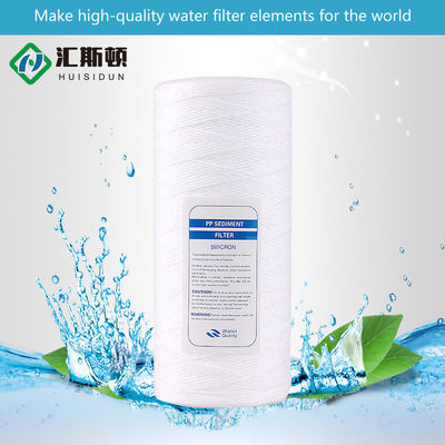 10" de polipropileno de algodón con hilo de bobina de filtro elemento 1 micrón para la limpieza de agua