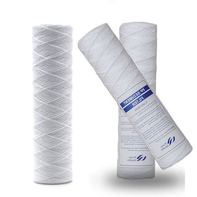 10 20 30 40 pulgadas 1 3 5 10 micrones Cartucho de filtro para heridas con cuerdas para pretratamiento de agua
