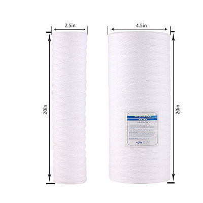 Huiston 10 pulgadas 4.5pp Tipo de bobinado Pp Elemento de filtro para filtración de solución química