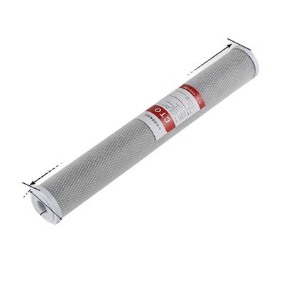 Cartucho de filtro CTO de carbón activo blanco y azul para el sistema de filtración doméstico