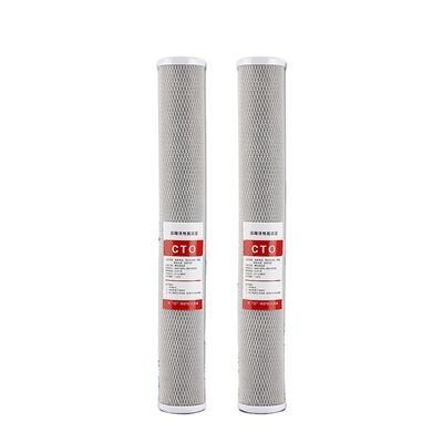 Cartucho de filtro CTO de carbono activado de 20*2,5 pulgadas para el sistema de filtración de agua doméstica