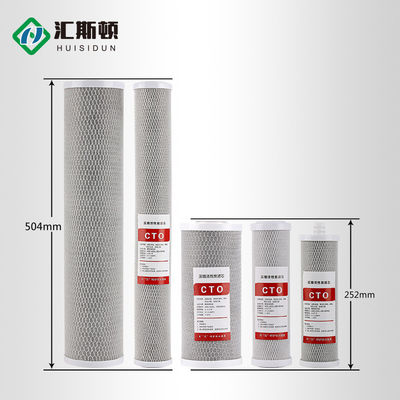 Cartucho de filtro CTO de carbono activado de 20*2,5 pulgadas para el sistema de filtración de agua doméstica