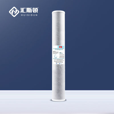 Filtro de filtración de aire de carbono para cartucho de filtro de carbono CTO de 20 pulgadas en blanco y azul
