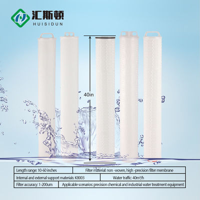 Cartuchos de filtro de alto flujo de desalinización de agua de mar de 20/40 pulgadas con motor