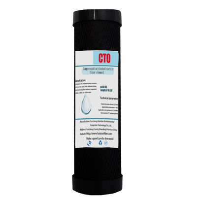 Cartucho de filtro de bloque de carbono CTO de 10 micrones 10 20 pulgadas para sistema de filtración de agua