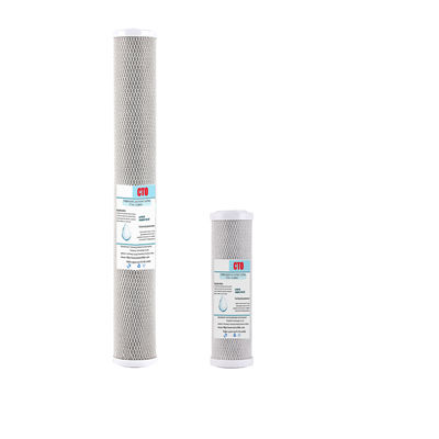 Prefiltración para el hogar 10/20 pulgadas CTO cáscara de coco Carbono activado para purificación de agua