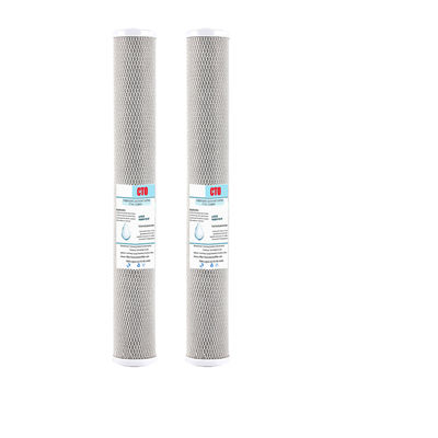 Poderoso filtro de agua de carbón activado comprimido de coco de 20 pulgadas para el hogar