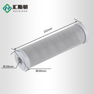 Fuente 10 pulgadas de purificador de agua Comprimido Cto Carbon Rod Filter Element para L 20in*2.5