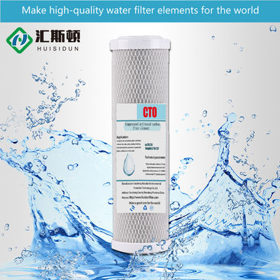 Fuente 10 pulgadas de purificador de agua Comprimido Cto Carbon Rod Filter Element para L 20in*2.5