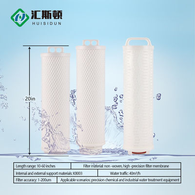 Elemento de filtro de agua de flujo grande para la industria 20 pulgadas de polipropileno de membrana compuesta