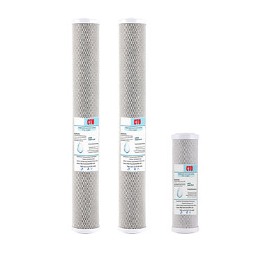 Pre-filtración para el hogar eléctrico 10 pulgadas 20 pulgadas filtros de agua de bloque de carbono activado