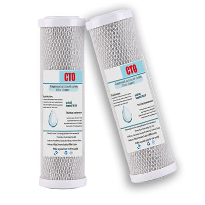 Elimine los olores del agua con cartuchos de filtro de bloque de carbono de 10" 20" de cáscara de coco