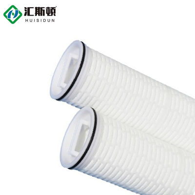 Industria química de gran flujo elemento de filtro de membrana microporosa pliado 20/40 pulgadas
