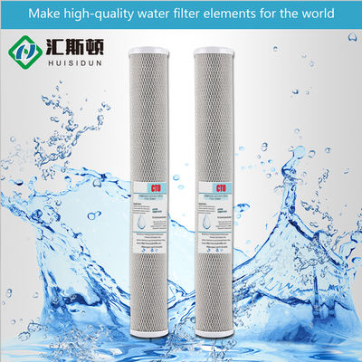 Cartucho de filtro de bloque de carbono Cto de 20 pulgadas para filtración de agua y eliminación de olores