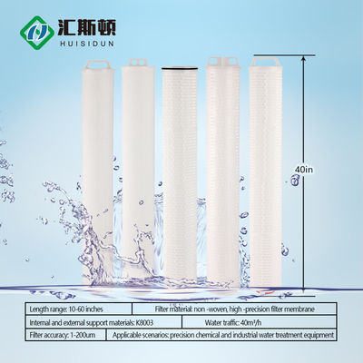 Cartucho de filtro de agua plissado de alto caudal PP PES PVDF PTFE Nylon para OEM
