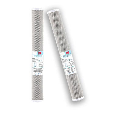 Elemento de prefiltro de carbón activado comprimido de 20 pulgadas para purificación comercial