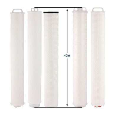 0.2 Cartucho de filtro de agua plegable de gran caudal de unión térmica de PTFE PP
