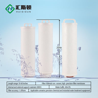 0.2 Cartucho de filtro de agua plegable de gran caudal de unión térmica de PTFE PP