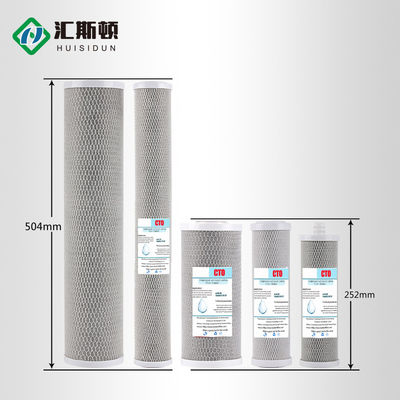 Cartucho de filtro de carbono activado de 10 pulgadas de cáscara de coco de Huiston para prefiltración