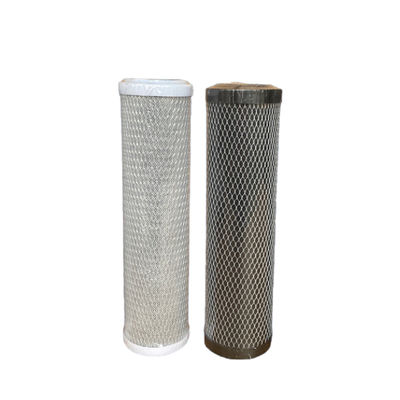 Soporte OEM 10 pulgadas de filtro de carbón activado de cáscara de coco comprimido para purificadores de agua domésticos