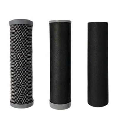 Soporte OEM 10 pulgadas de filtro de carbón activado de cáscara de coco comprimido para purificadores de agua domésticos