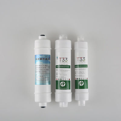 Cartucho de filtro de agua de carbón activado trasero Huiston T33 para filtración de alimentos y bebidas