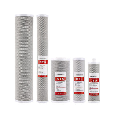 Vaso de presión 20 pulgadas 4,5 pulgadas Cartucho de filtro de carbono activo para filtración de agua